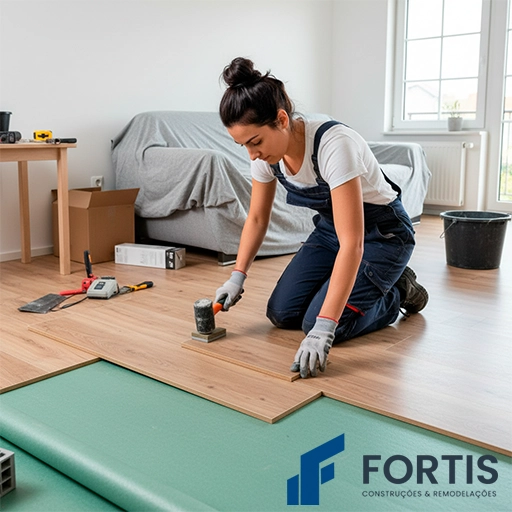 Aplicação de Chão Vinílico com Instalação Profissional