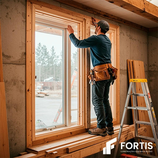 Caixilharia de Madeira com Instalação e Acabamento