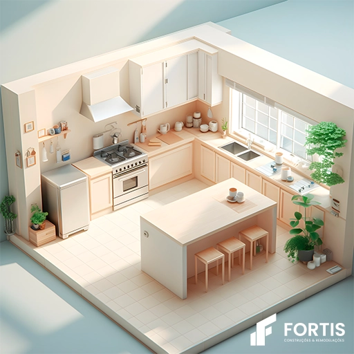 Renderização 3d para projetos residenciais para habitações